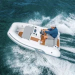 AB Jet 290 jet boat with swim ladder