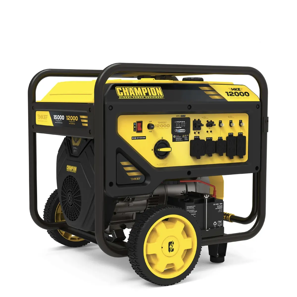 Champion 12000 Watt Portable Generator heavy-duty open frame design Champion 12000 Watt Portable Generator heavy-duty open frame design