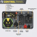 Champion 4500 Watt Dual Fuel Generator control panel and Intelligauge
