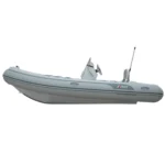 Davit-ready aluminum console tender with Hypalon tubes