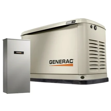 Generac 18kW generator with 200 amp transfer switch outdoor installation
