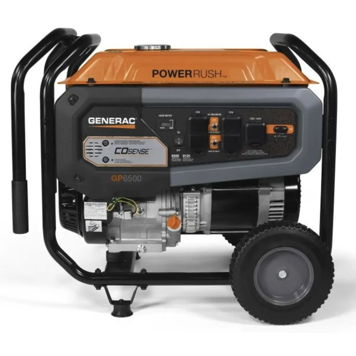 Generac GP Series 8125W gas portable generator with wheels and handle Generac GP Series 8125W gas portable generator with wheels and handle