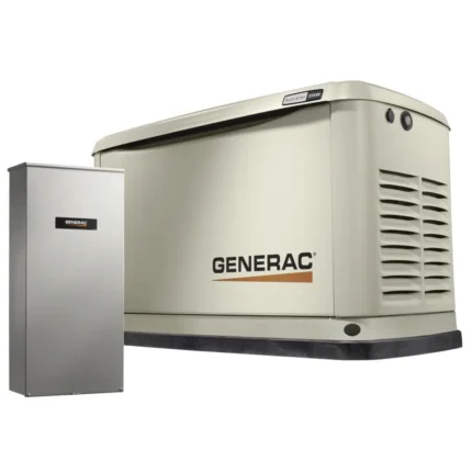 Generac Guardian 22kW generator with 200 amp switch installed for whole house backup power
