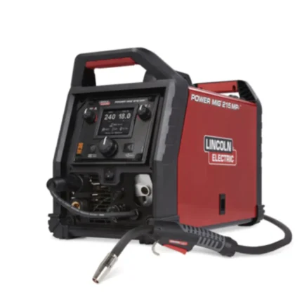 Lincoln POWER MIG 215 MPi Multi-Process Welder portable shop setup