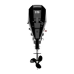 Mercury 15hp EFI remote control outboard side view