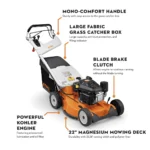 STIHL RM 756 YC lawn mower magnesium mowing deck