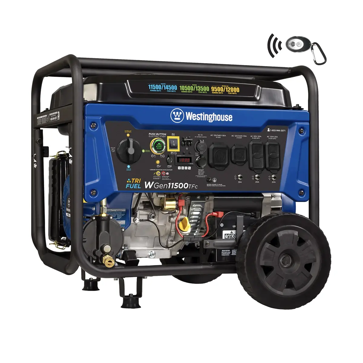 Westinghouse WGen11500TFc tri fuel portable generator heavy duty Westinghouse WGen11500TFc tri fuel portable generator heavy duty