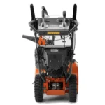 husqvarna st 430 snow blower with heated handle grips and LED headlight